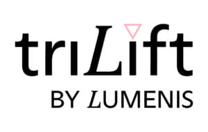 A logo for the company trilift by lumen.